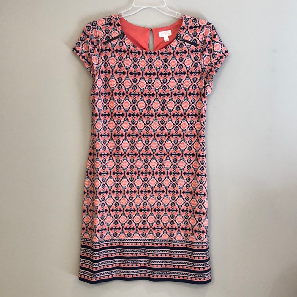 Market & Spruce Lainey zipper detail knit dress size L
